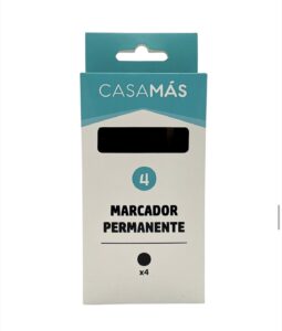 Caja Marcador Permanente Negro 4pzs