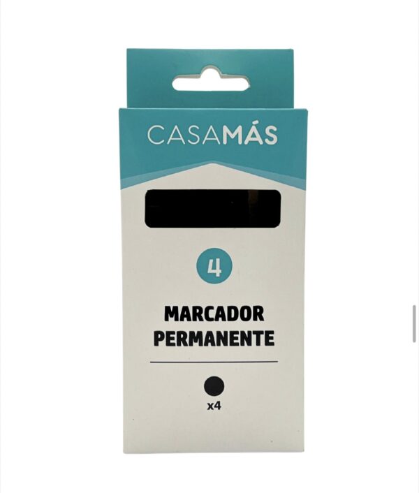 Caja Marcador Permanente Negro 4pzs