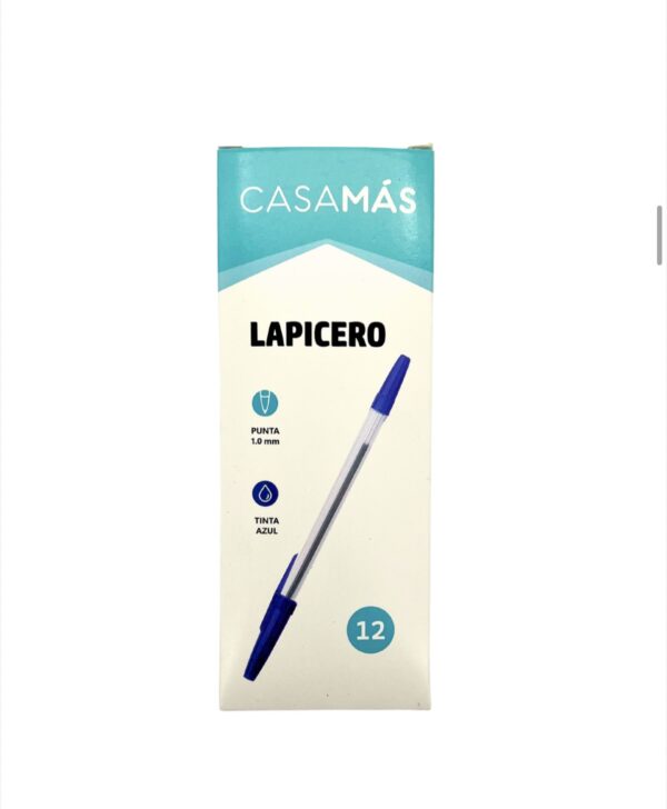 Caja Lapicero Azul 12Pzs