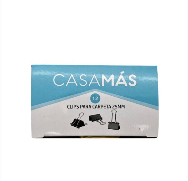Clips para carpeta 25mm 12pzs